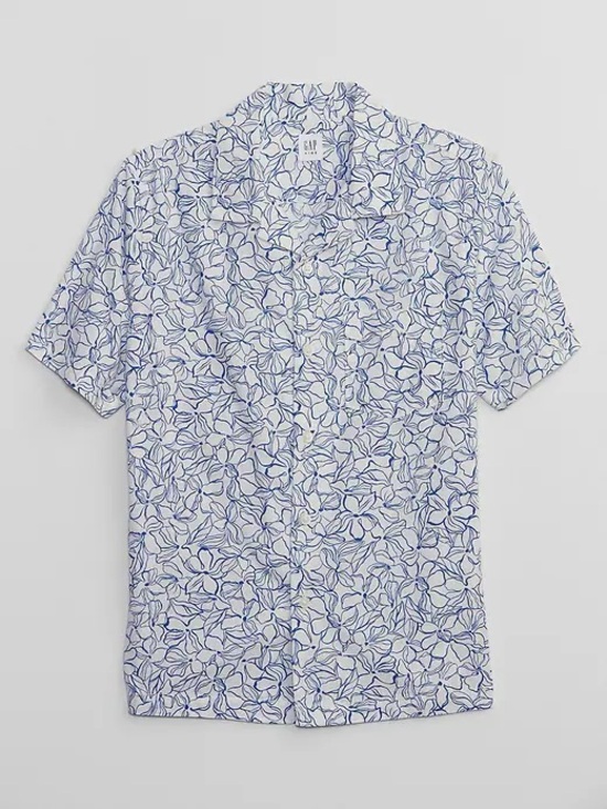 GAP Other - NWT Gap Blue and White Floral Short Sleeve Button-Down Shirt